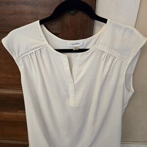 Calvin Klein Women's Cream Blouse